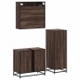 Set de muebles baño 3 pzas madera contrachapada roble marrón de , Muebles de baño - Ref: Foro24-3301029, Precio: 228,02 €, De...