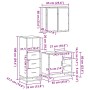 Set de muebles baño 3 pzas madera contrachapada roble marrón de , Muebles de baño - Ref: Foro24-3301029, Precio: 228,02 €, De...