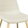Sillas de comedor 2 unidades terciopelo blanco crema en Sillas de comedor | Comprar online en Foru.es