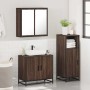 Set de muebles baño 3 pzas madera contrachapada roble marrón de , Muebles de baño - Ref: Foro24-3300949, Precio: 196,76 €, De...