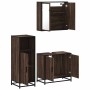 Set de muebles baño 3 pzas madera contrachapada roble marrón de , Muebles de baño - Ref: Foro24-3300949, Precio: 196,76 €, De...