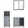 Set de muebles de baño 3 pzas madera contrachapada gris sonoma de , Muebles de baño - Ref: Foro24-3300968, Precio: 233,17 €, ...