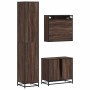 Set de muebles baño 3 pzas madera contrachapada roble marrón de , Muebles de baño - Ref: Foro24-3301069, Precio: 247,57 €, De...