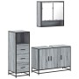 Set de muebles de baño 3 pzas madera contrachapada gris sonoma de , Muebles de baño - Ref: Foro24-3301043, Precio: 253,39 €, ...
