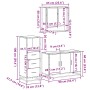 Set de muebles de baño 3 pzas madera contrachapada gris sonoma de , Muebles de baño - Ref: Foro24-3301043, Precio: 253,39 €, ...