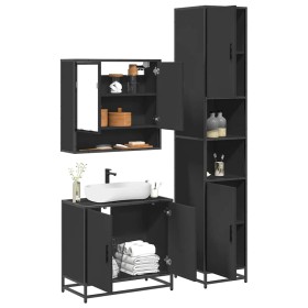 Juego de muebles de baño 3 pzas madera contrachapada negro de , Muebles de baño - Ref: Foro24-3301095, Precio: 296,40 €, Desc...