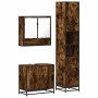 Set de muebles baño 3 pzas madera contrachapada roble ahumado de , Muebles de baño - Ref: Foro24-3301097, Precio: 268,00 €, D...