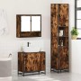 Set de muebles baño 3 pzas madera contrachapada roble ahumado de , Muebles de baño - Ref: Foro24-3301097, Precio: 268,00 €, D...