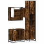 Set de muebles baño 3 pzas madera contrachapada roble ahumado de , Muebles de baño - Ref: Foro24-3301097, Precio: 268,00 €, D...