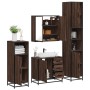 Set de muebles baño 4 pzas madera contrachapada roble marrón de , Muebles de baño - Ref: Foro24-3301199, Precio: 399,51 €, De...