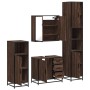 Set de muebles baño 4 pzas madera contrachapada roble marrón de , Muebles de baño - Ref: Foro24-3301199, Precio: 399,51 €, De...