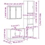 Set de muebles baño 3 pzas madera contrachapada roble marrón de , Muebles de baño - Ref: Foro24-3301074, Precio: 274,31 €, De...