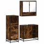 Set de muebles baño 3 pzas madera contrachapada roble ahumado de , Muebles de baño - Ref: Foro24-3301057, Precio: 236,75 €, D...