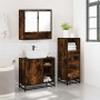 Set de muebles baño 3 pzas madera contrachapada roble ahumado de , Muebles de baño - Ref: Foro24-3301057, Precio: 236,75 €, D...