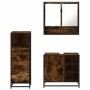 Set de muebles baño 3 pzas madera contrachapada roble ahumado de , Muebles de baño - Ref: Foro24-3301057, Precio: 236,75 €, D...