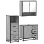 Set de muebles de baño 3 pzas madera contrachapada gris sonoma de , Muebles de baño - Ref: Foro24-3301048, Precio: 263,96 €, ...