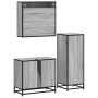 Set de muebles de baño 3 pzas madera contrachapada gris sonoma de , Muebles de baño - Ref: Foro24-3301048, Precio: 263,96 €, ...