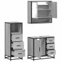 Set de muebles de baño 3 pzas madera contrachapada gris sonoma de , Muebles de baño - Ref: Foro24-3301048, Precio: 263,96 €, ...