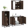 Set de muebles baño 3 pzas madera contrachapada roble marrón de , Muebles de baño - Ref: Foro24-3300954, Precio: 222,85 €, De...