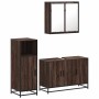 Set de muebles baño 3 pzas madera contrachapada roble marrón de , Muebles de baño - Ref: Foro24-3300954, Precio: 222,85 €, De...