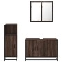 Set de muebles baño 3 pzas madera contrachapada roble marrón de , Muebles de baño - Ref: Foro24-3300954, Precio: 222,85 €, De...