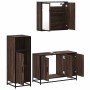 Set de muebles baño 3 pzas madera contrachapada roble marrón de , Muebles de baño - Ref: Foro24-3300954, Precio: 222,85 €, De...