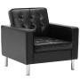 Sillón negro 75x70x75 cm piel sintética en Sillones | Comprar online en Foru.es