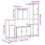 Set de muebles baño 4 pzas madera contrachapada roble ahumado de , Muebles de baño - Ref: Foro24-3301192, Precio: 422,44 €, D...