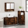 Set de muebles baño 3 pzas madera contrachapada roble ahumado de , Muebles de baño - Ref: Foro24-3300982, Precio: 230,78 €, D...