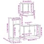 Set de muebles baño 3 pzas madera contrachapada roble ahumado de , Muebles de baño - Ref: Foro24-3300982, Precio: 230,78 €, D...