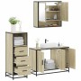 Set de muebles de baño 3 pzas madera contrachapada roble Sonoma de , Muebles de baño - Ref: Foro24-3301041, Precio: 228,82 €,...