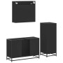 Juego de muebles de baño 3 pzas madera contrachapada negro de , Muebles de baño - Ref: Foro24-3300980, Precio: 241,98 €, Desc...