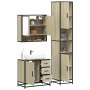 Set de muebles de baño 3 pzas madera contrachapada roble Sonoma de , Muebles de baño - Ref: Foro24-3301106, Precio: 304,69 €,...