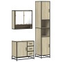 Set de muebles de baño 3 pzas madera contrachapada roble Sonoma de , Muebles de baño - Ref: Foro24-3301106, Precio: 304,69 €,...