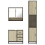 Set de muebles de baño 3 pzas madera contrachapada roble Sonoma de , Muebles de baño - Ref: Foro24-3301106, Precio: 304,69 €,...