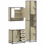 Set de muebles de baño 3 pzas madera contrachapada roble Sonoma de , Muebles de baño - Ref: Foro24-3301106, Precio: 304,69 €,...