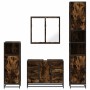 Set de muebles baño 4 pzas madera contrachapada roble ahumado de , Muebles de baño - Ref: Foro24-3301202, Precio: 460,21 €, D...