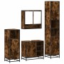 Set de muebles baño 4 pzas madera contrachapada roble ahumado de , Muebles de baño - Ref: Foro24-3301237, Precio: 362,98 €, D...