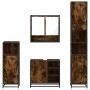 Set de muebles baño 4 pzas madera contrachapada roble ahumado de , Muebles de baño - Ref: Foro24-3301237, Precio: 362,98 €, D...
