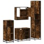 Set de muebles baño 4 pzas madera contrachapada roble ahumado de , Muebles de baño - Ref: Foro24-3301237, Precio: 362,98 €, D...