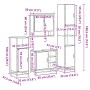 Set de muebles baño 4 pzas madera contrachapada roble ahumado de , Muebles de baño - Ref: Foro24-3301237, Precio: 362,98 €, D...