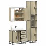 Set de muebles de baño 3 pzas madera contrachapada roble Sonoma de , Muebles de baño - Ref: Foro24-3301076, Precio: 309,05 €,...