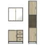Set de muebles de baño 3 pzas madera contrachapada roble Sonoma de , Muebles de baño - Ref: Foro24-3301076, Precio: 309,05 €,...