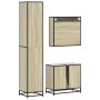 Set de muebles de baño 3 pzas madera contrachapada roble Sonoma de , Muebles de baño - Ref: Foro24-3301076, Precio: 309,05 €,...