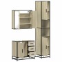 Set de muebles de baño 3 pzas madera contrachapada roble Sonoma de , Muebles de baño - Ref: Foro24-3301076, Precio: 309,05 €,...