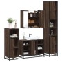 Set de muebles baño 4 pzas madera contrachapada roble marrón de , Muebles de baño - Ref: Foro24-3301214, Precio: 386,21 €, De...