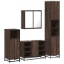 Set de muebles baño 4 pzas madera contrachapada roble marrón de , Muebles de baño - Ref: Foro24-3301214, Precio: 386,21 €, De...