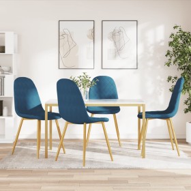 Sillas de comedor 4 unidades terciopelo azul en Sillas de comedor | Comprar online en Foru.es