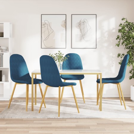 Sillas de comedor 4 unidades terciopelo azul en Sillas de comedor | Comprar online en Foru.es