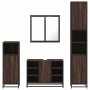 Set de muebles baño 4 pzas madera contrachapada roble marrón de , Muebles de baño - Ref: Foro24-3301214, Precio: 386,21 €, De...